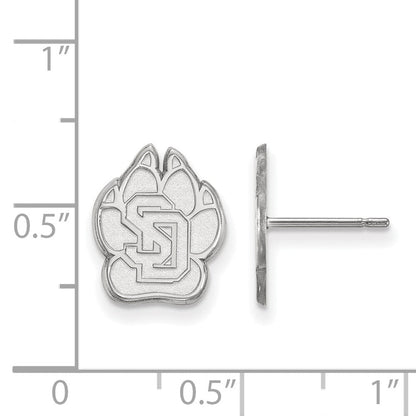 Sterlingsilber Rhodiniert Logoart University Of South Dakota Klein Ohrstecker