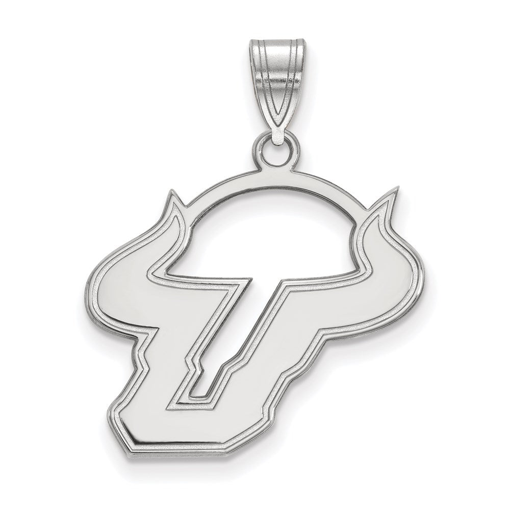 Sterlingsilber Rhodiniert Logoart University Of South Florida Bull Groß Anhänger