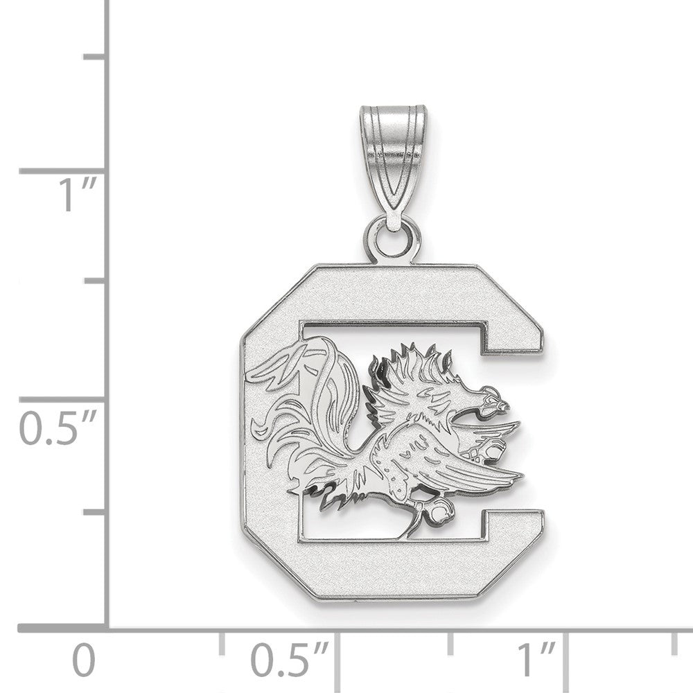 Sterlingsilber Rhodiniert Logoart University Of South Carolina Groß Anhänger