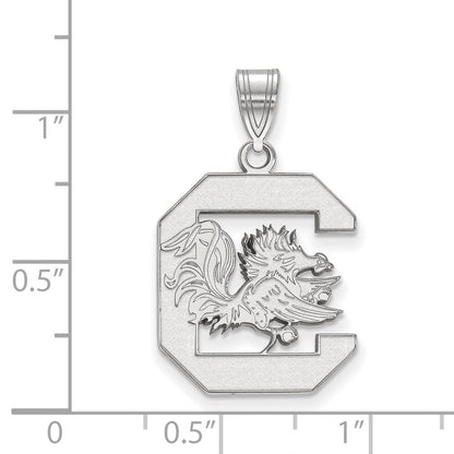 Sterlingsilber Rhodiniert Logoart University Of South Carolina Groß Anhänger