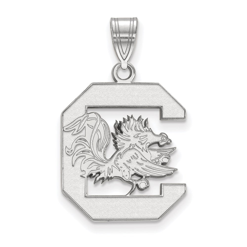 10K Weißgold Logoart University Of South Carolina Groß Anhänger