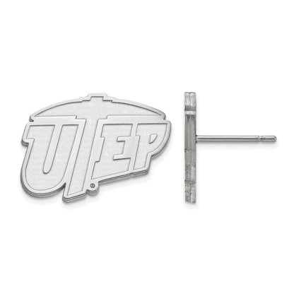 Sterlingsilber Rhodiniert Logoart University Of Texas At El Paso Klein Ohrstecker