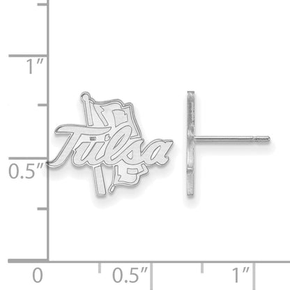 14K Weißgold Logoart University Of Tulsa Klein Ohrstecker