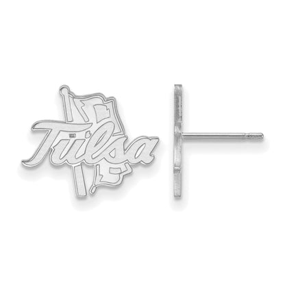 Sterlingsilber Rhodiniert Logoart University Of Tulsa Klein Ohrstecker