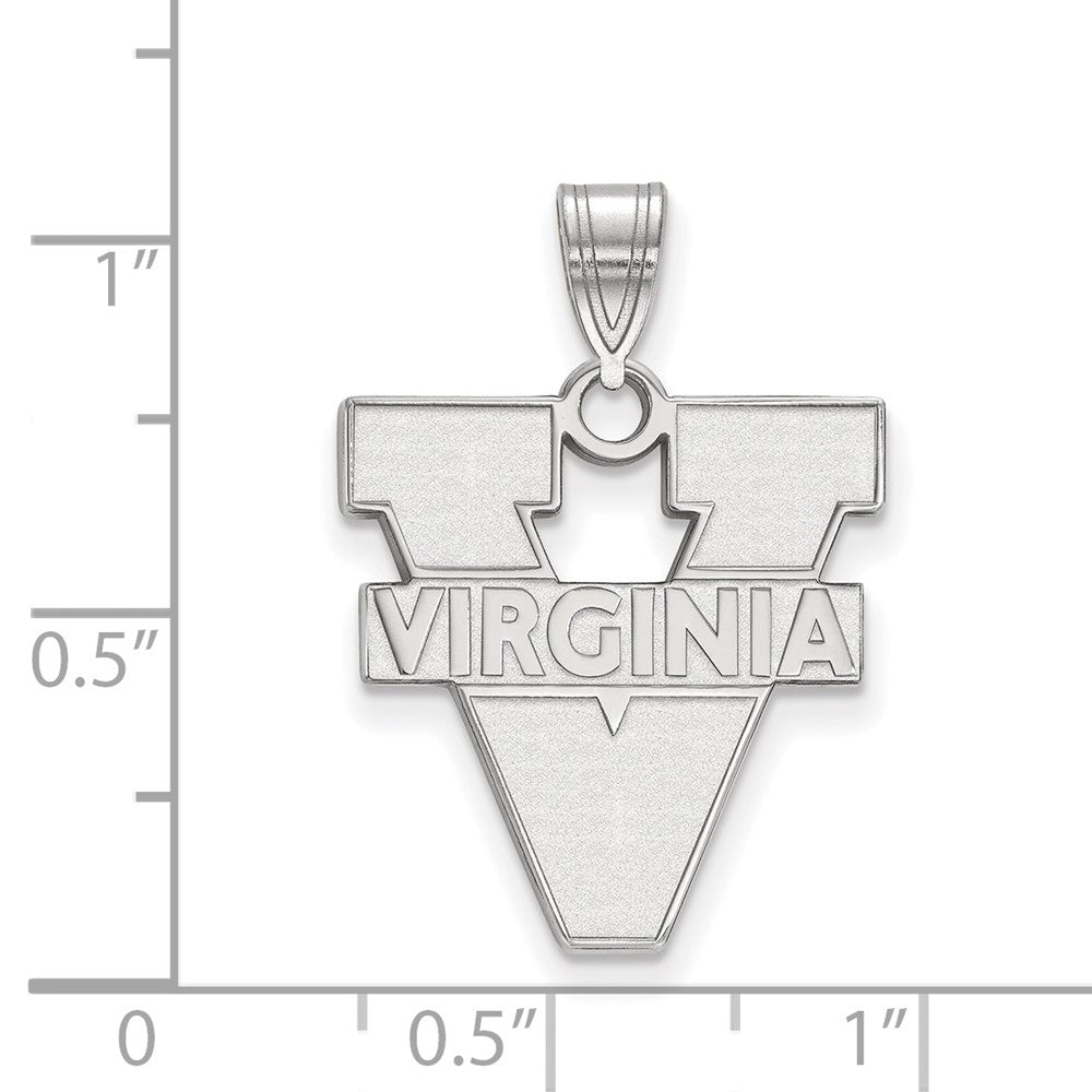 Sterlingsilber Rhodiniert Logoart University Of Virginia Groß Anhänger