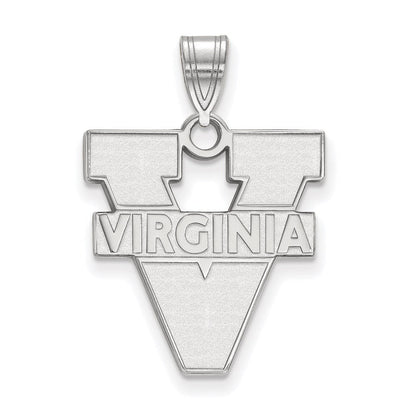 Sterlingsilber Rhodiniert Logoart University Of Virginia Groß Anhänger