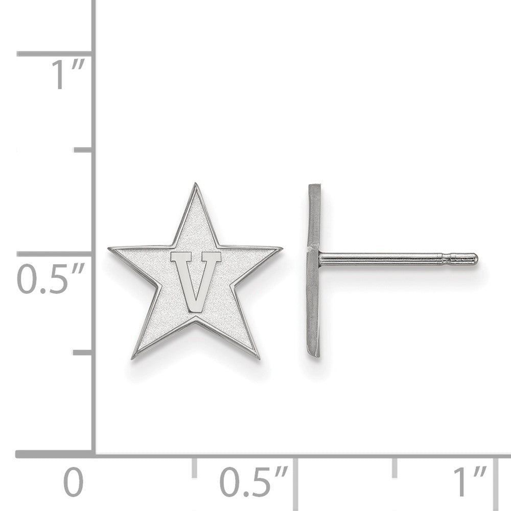 Sterlingsilber S. Rhodiniert Logoart Vanderbilt University Klein Ohrstecker