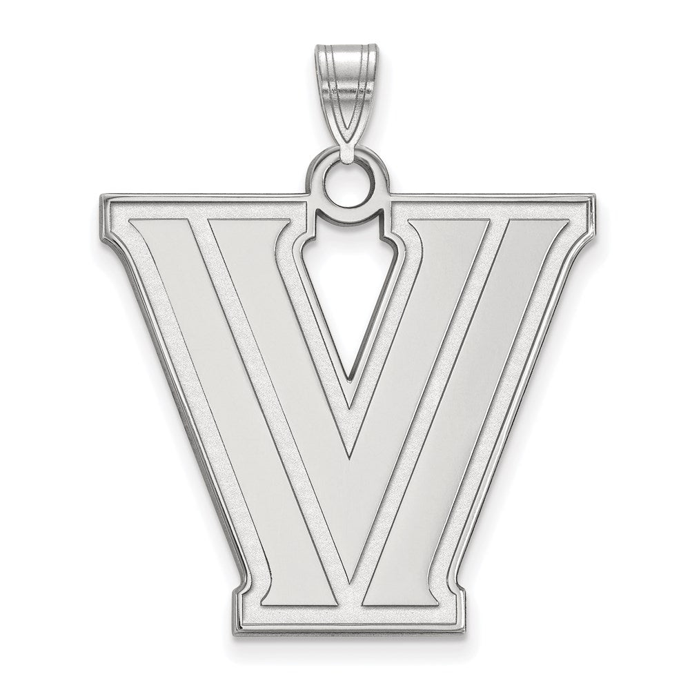 14K Weißgold Logoart Villanova University Buchstabe V Extra Groß Anhänger
