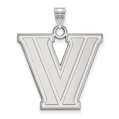 14K Weißgold Logoart Villanova University Buchstabe V Extra Groß Anhänger