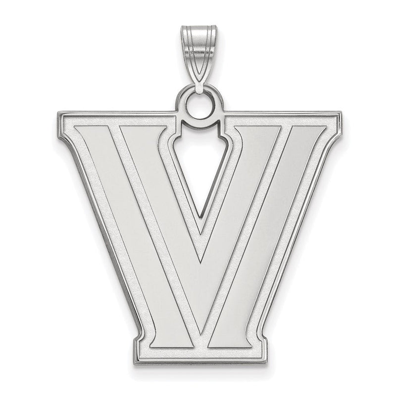 14K Weißgold Logoart Villanova University Buchstabe V Extra Groß Anhänger