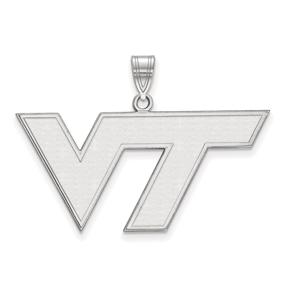 Sterlingsilber Rhodiniert Logoart Virginia Tech V T Groß Anhänger