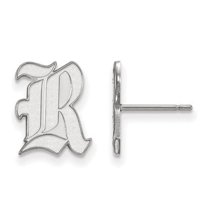Sterlingsilber Rhodiniert Logoart Rice University Buchstabe R Klein Ohrstecker