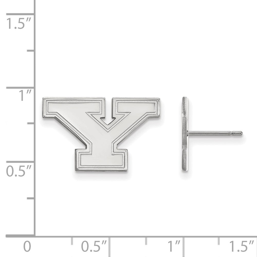 Sterlingsilber Rhodiniert Logoart Youngstown State University Buchstabe Y Klein Ohrstecker