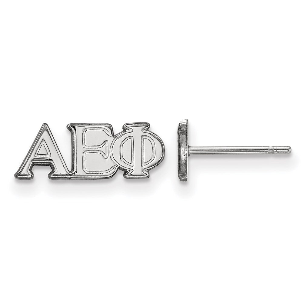 Sterlingsilber Rhodiniert Logoart Alpha Epsilon Phi Sorority Greek Buchstaben Extra Klein Ohrstecker
