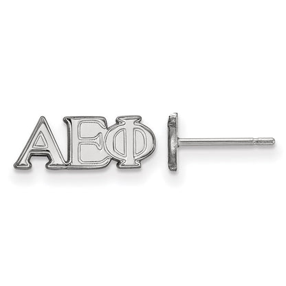 Sterlingsilber Rhodiniert Logoart Alpha Epsilon Phi Sorority Greek Buchstaben Extra Klein Ohrstecker