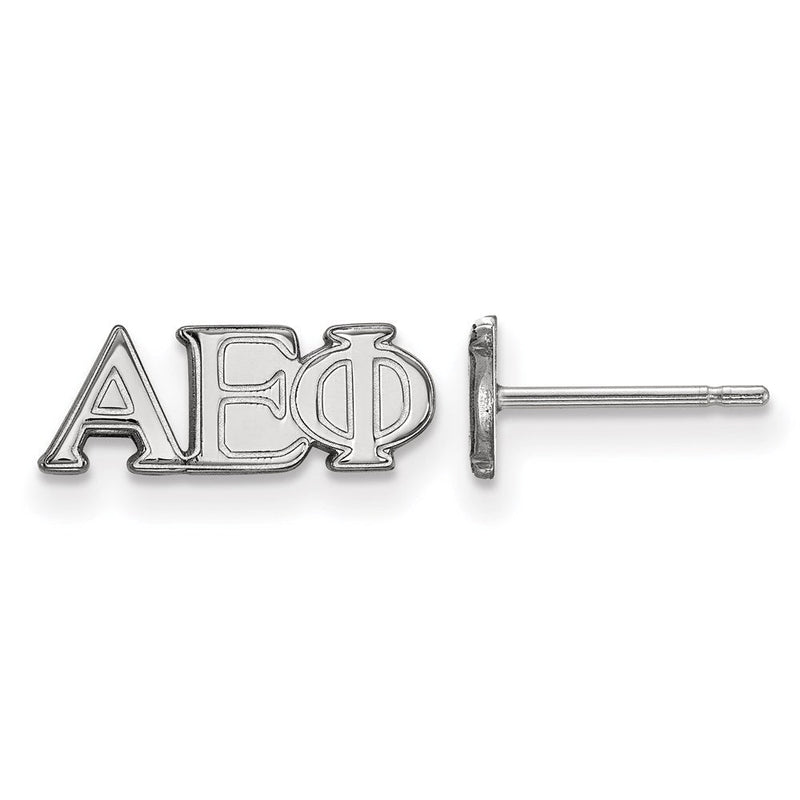 Sterlingsilber Rhodiniert Logoart Alpha Epsilon Phi Sorority Greek Buchstaben Extra Klein Ohrstecker