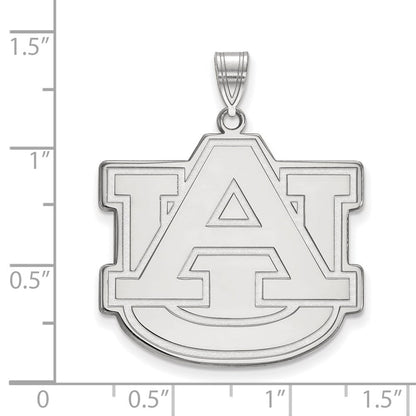 Sterlingsilber Rhodiniert Logoart Auburn University A U Extra Groß Anhänger