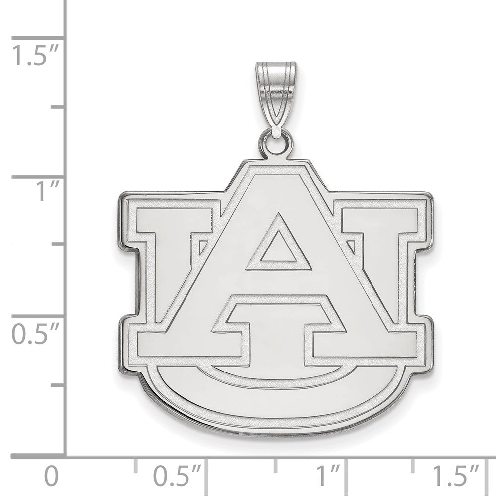 10K Weißgold Logoart Auburn University A U Extra Groß Anhänger