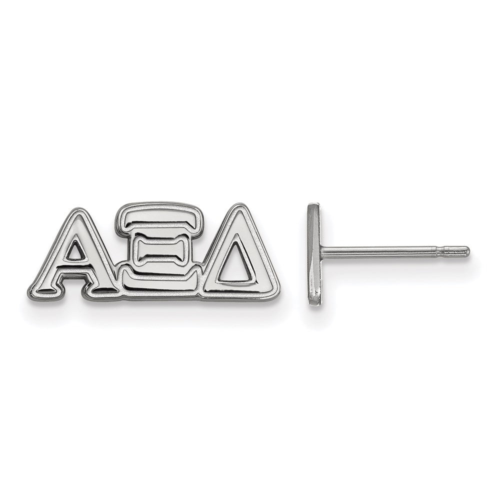 Sterlingsilber Rhodiniert Logoart Alpha Xi Delta Sorority Greek Buchstaben Extra Klein Ohrstecker