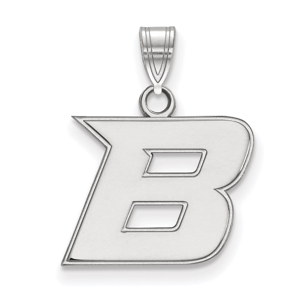 Sterlingsilber Rhodiniert Logoart Boise State University Buchstabe B Klein Anhänger