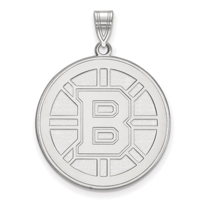Sterlingsilber Rhodiniert Nhl Logoart Boston Bruins Extra Groß Anhänger