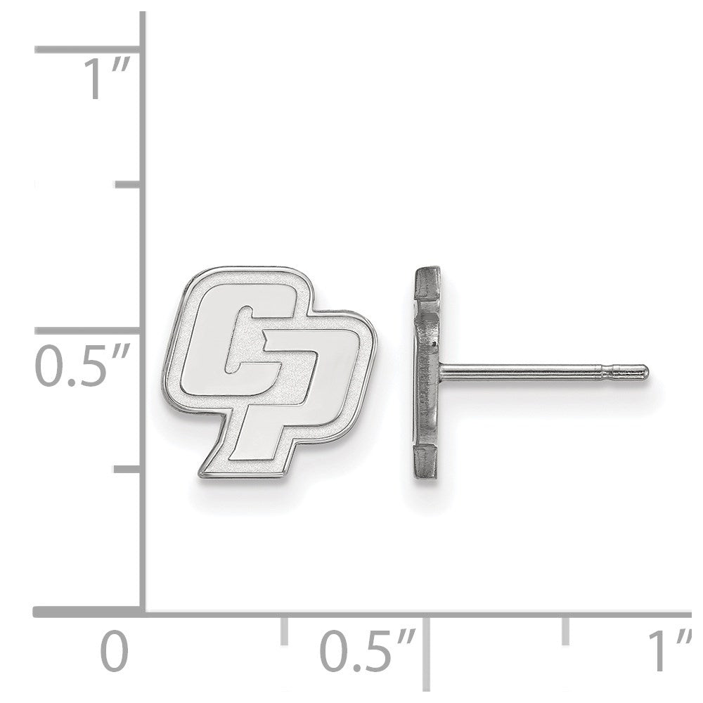Sterlingsilber Rhodiniert Logoart California Polytechnic State University C P Extra Klein Ohrstecker