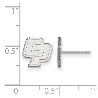 Sterlingsilber Rhodiniert Logoart California Polytechnic State University C P Extra Klein Ohrstecker