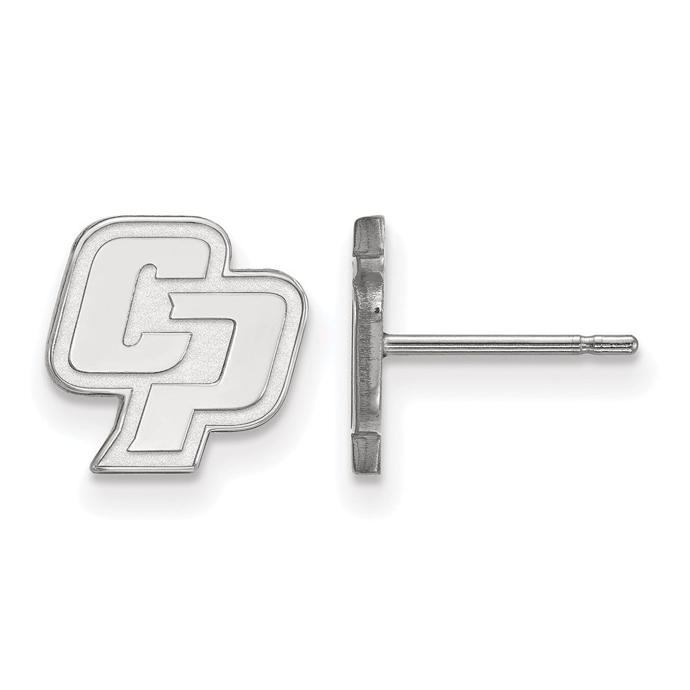 Sterlingsilber Rhodiniert Logoart California Polytechnic State University C P Extra Klein Ohrstecker