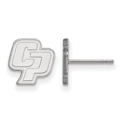 Sterlingsilber Rhodiniert Logoart California Polytechnic State University C P Extra Klein Ohrstecker
