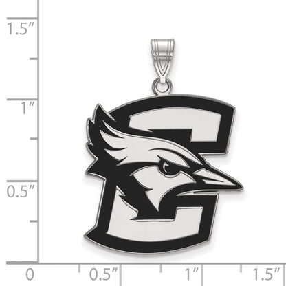 Sterlingsilber Rhodiniert Logoart Creighton University Bluejay Extra Groß Emailliert Anhänger