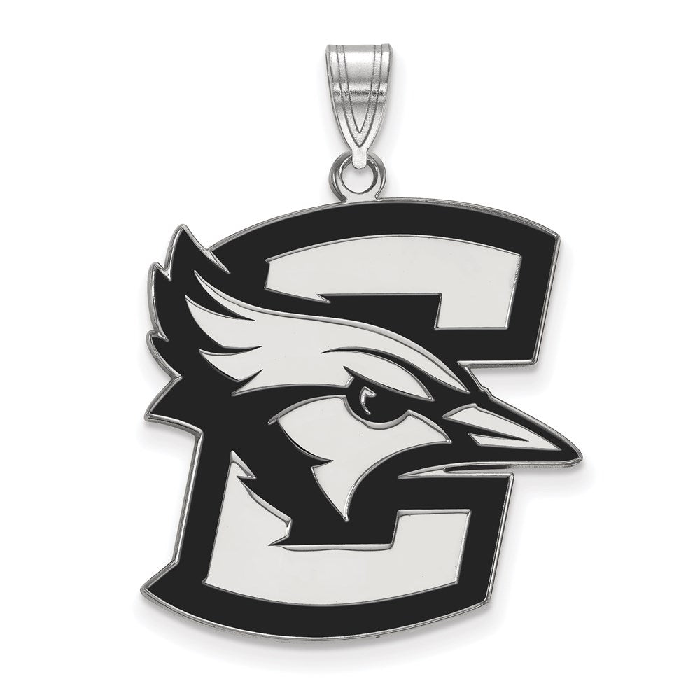 Sterlingsilber Rhodiniert Logoart Creighton University Bluejay Extra Groß Emailliert Anhänger