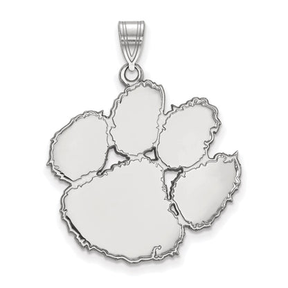 10K Weißgold Logoart Clemson University Tiger Paw Extra Groß Anhänger