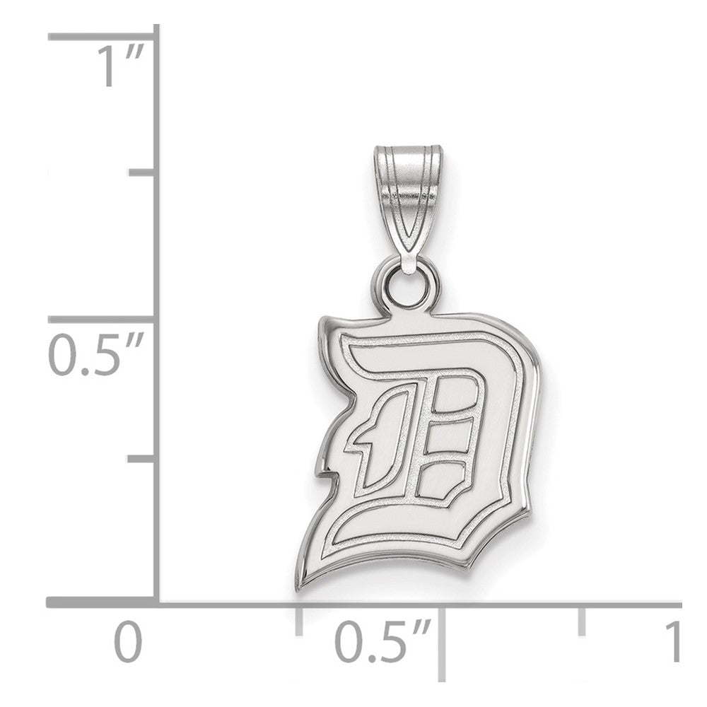 Sterlingsilber Rhodiniert Logoart Duquesne University Buchstabe D Klein Anhänger