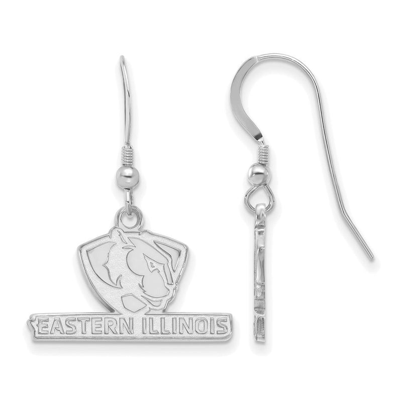Sterlingsilber Rhodiniert Logoart Eastern Illinois University Klein Hängend Draht Ohrringe