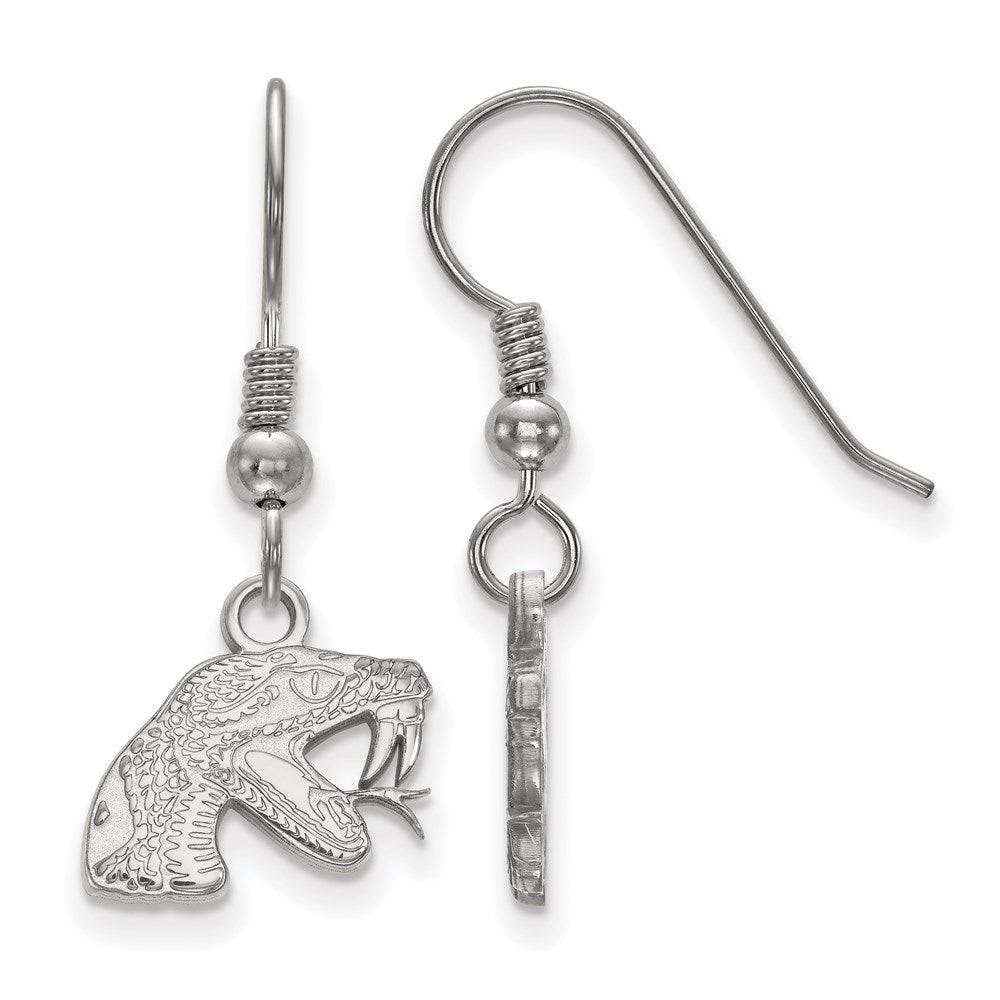 Sterlingsilber Rhodiniert Logoart Florida A und M University Rattler Extra Klein Hängend Draht Ohrringe
