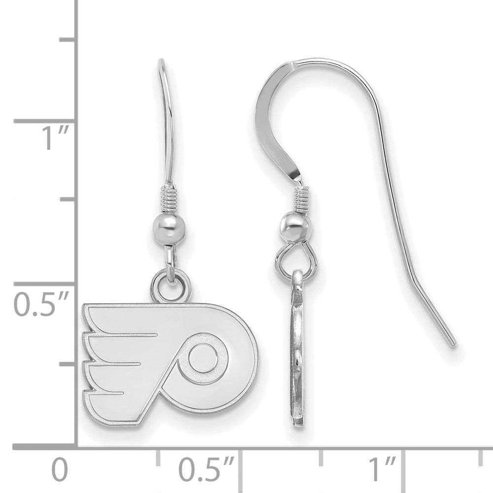 Sterlingsilber Rhodiniert Nhl Logoart Philadelphia Flyers Extra Klein Ohrhänger
