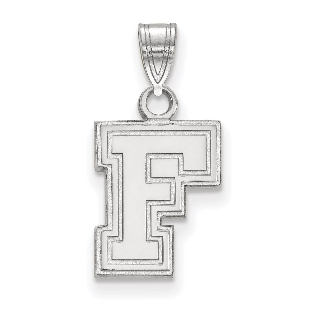 Sterlingsilber Rhodiniert Logoart Fordham University Buchstabe F Klein Anhänger