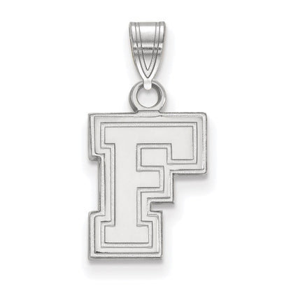 Sterlingsilber Rhodiniert Logoart Fordham University Buchstabe F Klein Anhänger