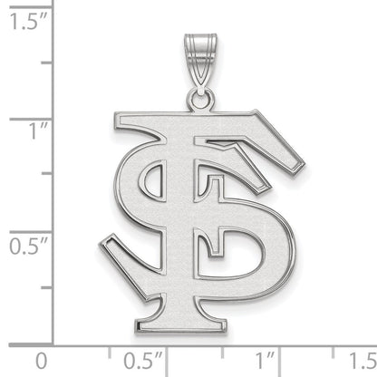 10K Weißgold Logoart Florida State University F S Extra Groß Anhänger