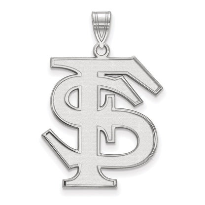 10K Weißgold Logoart Florida State University F S Extra Groß Anhänger