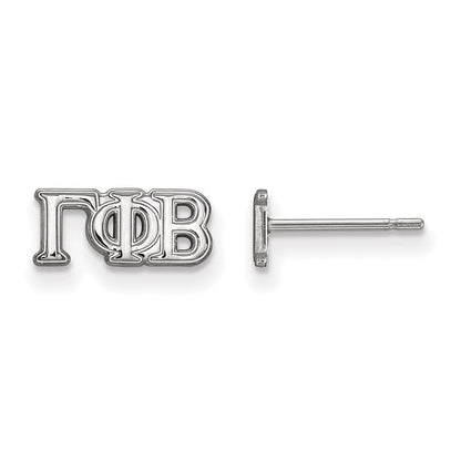 Sterlingsilber Rhodiniert Logoart Gamma Phi Beta Sorority Greek Buchstaben Extra Klein Ohrstecker