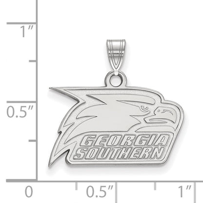 Sterlingsilber Rhodiniert Logoart Georgia Southern University Adler Klein Anhänger