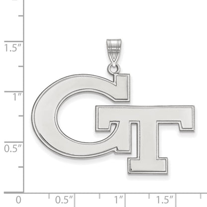 Sterlingsilber Rhodiniert Logoart Georgia Institut Of Technologie G T Extra Groß Anhänger