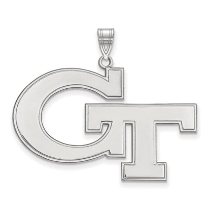 Sterlingsilber Rhodiniert Logoart Georgia Institut Of Technologie G T Extra Groß Anhänger