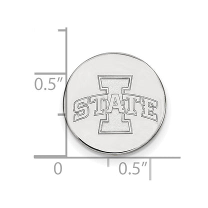 14K Weißgold Logoart Iowa State University Anstecknadel