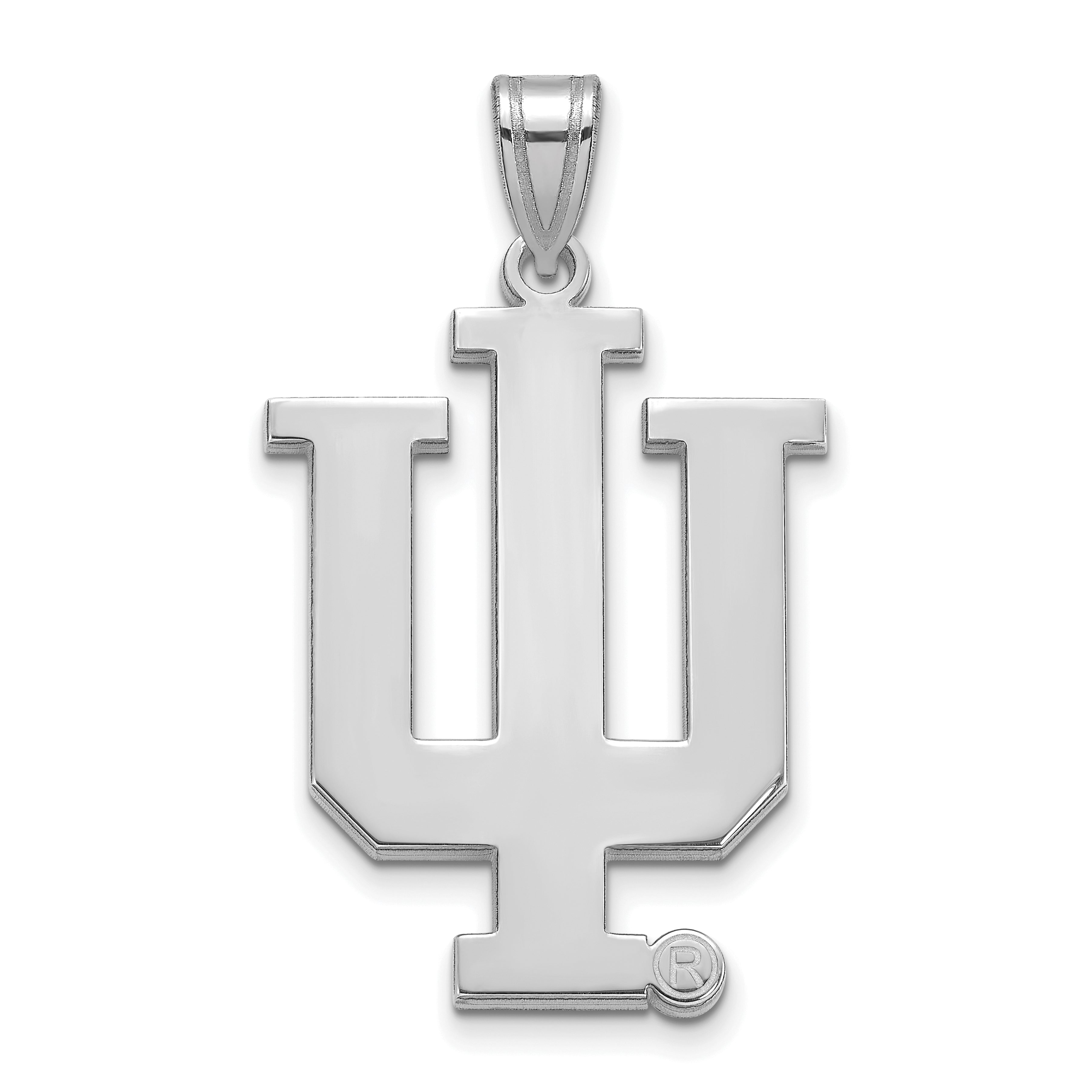 10K Weißgold Logoart Indiana University I U Extra Groß Anhänger
