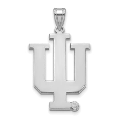 10K Weißgold Logoart Indiana University I U Extra Groß Anhänger