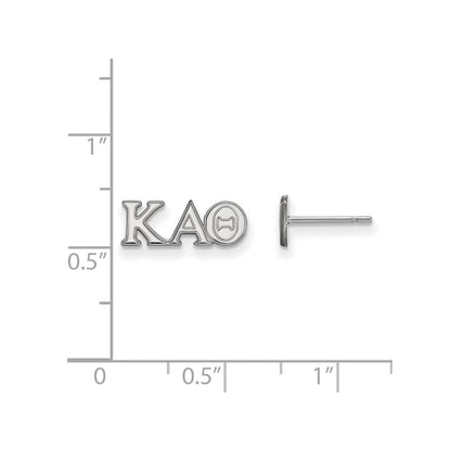 Sterlingsilber Rhodiniert Logoart Kappa Alpha Theta Sorority Greek Buchstaben Extra Klein Ohrstecker