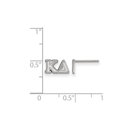 Sterlingsilber Rhodiniert Logoart Kappa Delta Sorority Greek Buchstaben Extra Klein Ohrstecker