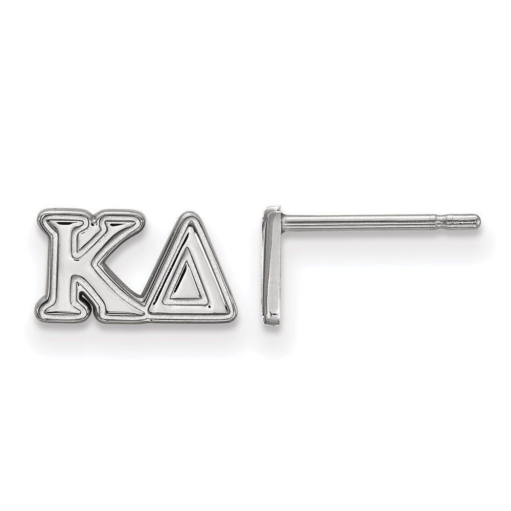 Sterlingsilber Rhodiniert Logoart Kappa Delta Sorority Greek Buchstaben Extra Klein Ohrstecker